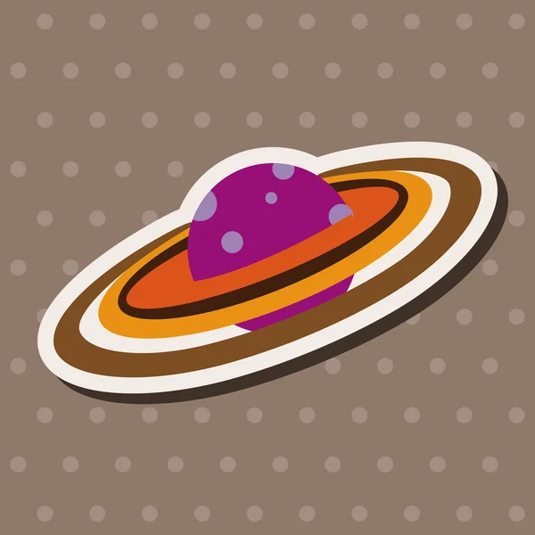 Space planet flat icon elements background, eps10 — стоковый вектор