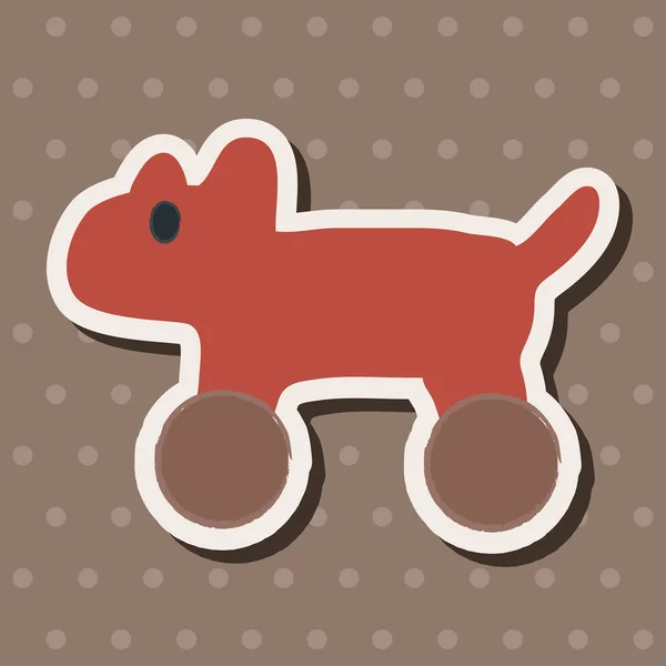 Juguete perro plano icono elementos, eps10 — Vector de stock