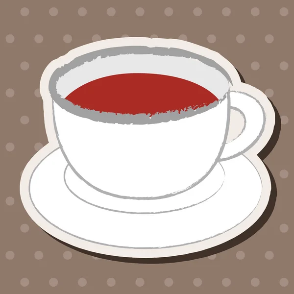 Ustensiles de cuisine tasse à thé éléments d'icône plat, eps10 — Image vectorielle