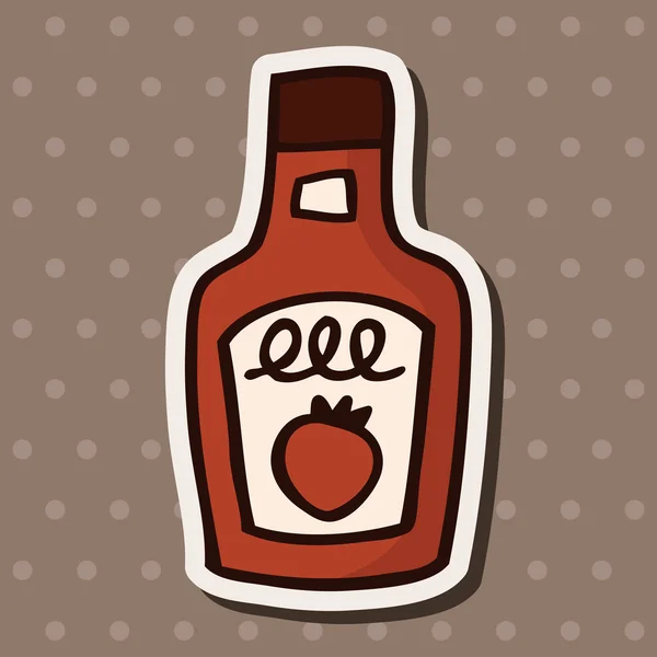 Ketchup platte pictogram elementen, eps10 — Stockvector