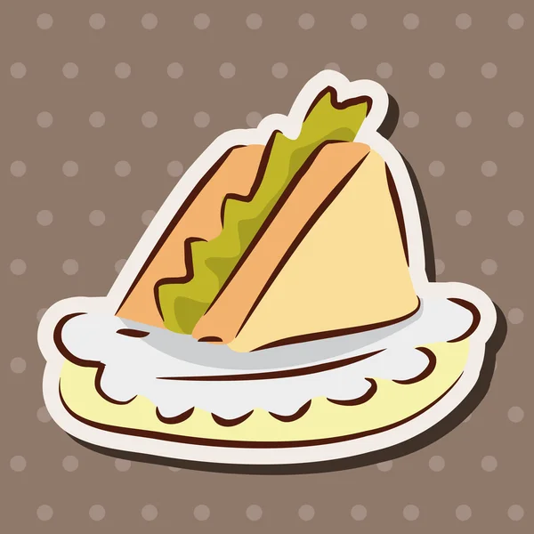 Comida rápida bocadillo elementos icono plano, eps10 — Vector de stock