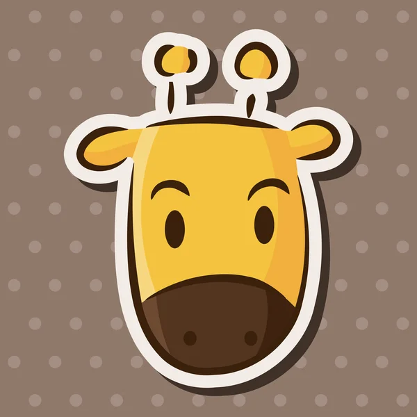 Jirafa animal elementos icono plano, eps10 — Vector de stock