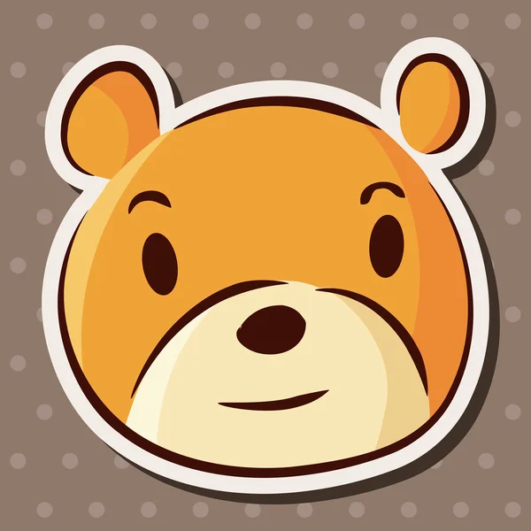Animal bear flat icon elements, eps10 — Stock Vector