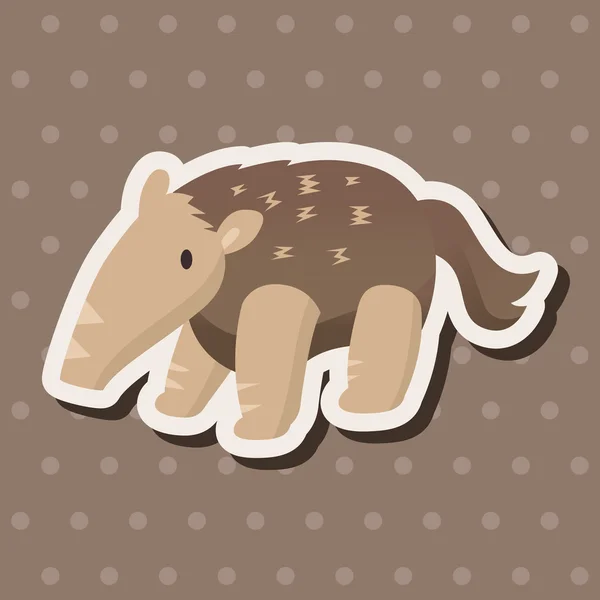 Dierlijke Pangolin platte pictogram elementen, eps10 — Stockvector