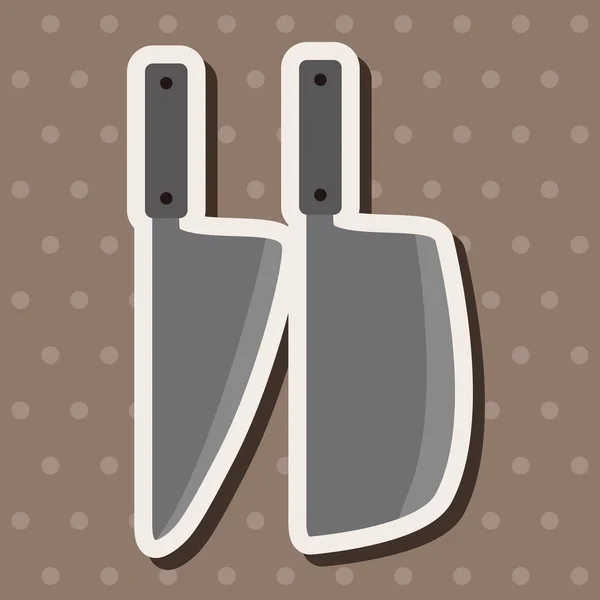 Utensilios de cocina cuchillo tema elementos vector, eps — Archivo Imágenes Vectoriales