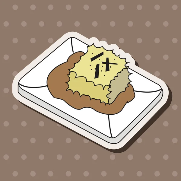日本食品主题豆腐元素矢量、 eps — 图库矢量图片