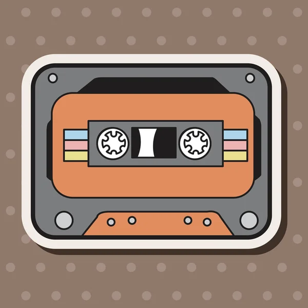 Audiotape theme elements vector,eps — Stock Vector