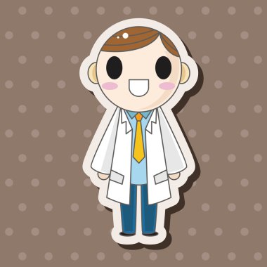 Hastane Tema doktor öğeleri vektör, eps