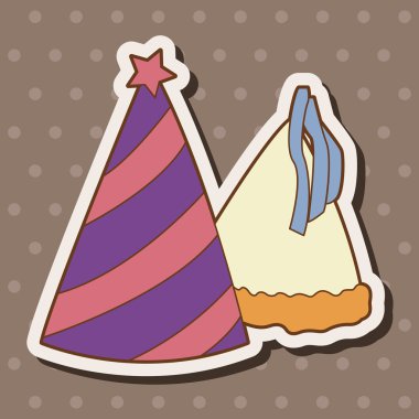 doğum günü şapkası Tema öğeleri vektör, eps