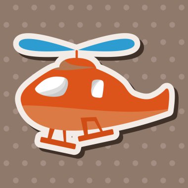 Helikopter Tema eleman vektör, eps