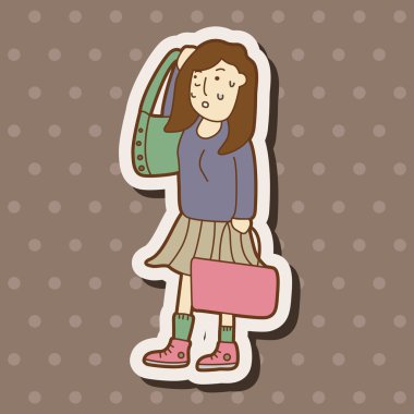 Alışverişçi Tema elemets vektör, eps