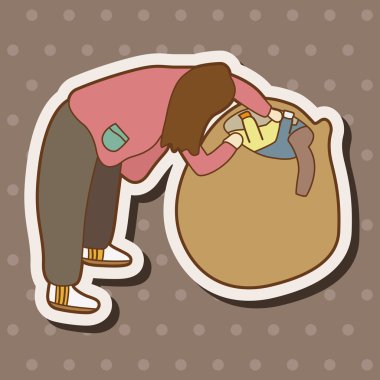 Alışverişçi Tema elemets vektör, eps