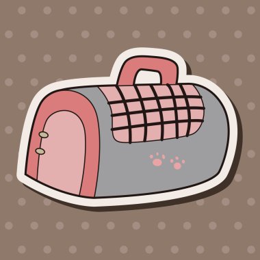 evde beslenen hayvan ekipmanları kafes Tema öğeleri vektör, eps