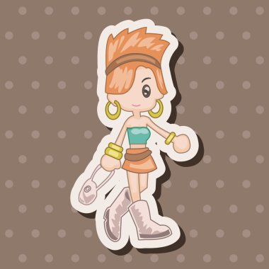 Alışverişçi Tema elemets vektör, eps