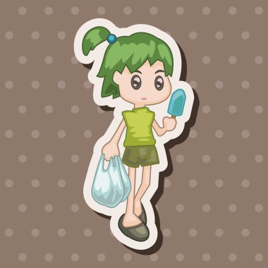 Alışverişçi Tema elemets vektör, eps