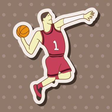 Basketbol oyuncu öğeleri vektör, eps