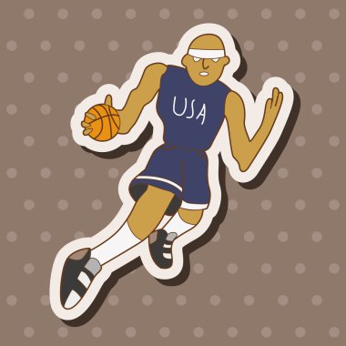 Basketbol oyuncu öğeleri vektör, eps