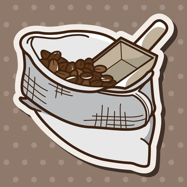 Saco de grãos de café tema elementos vetor, eps —  Vetores de Stock