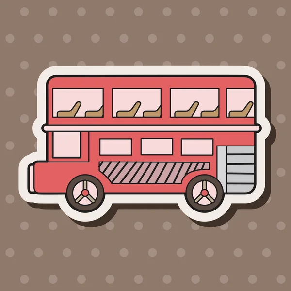 Double-decker bus theme elements vector,eps — Stock Vector