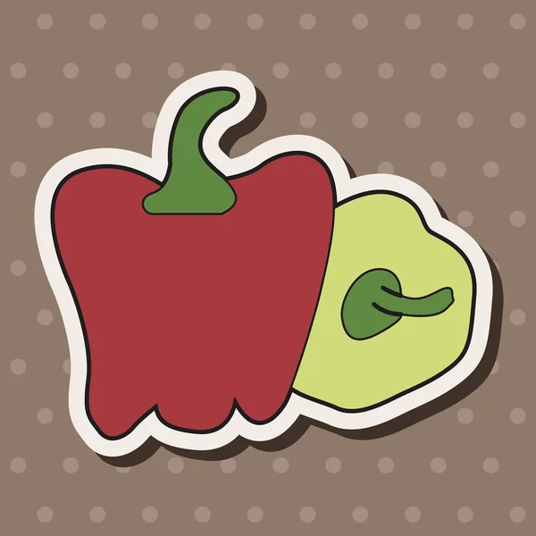 Vegetable theme green pepper elements vector,eps — Stock Vector