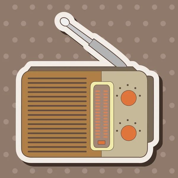 Radio thema elementen vector, eps — Stockvector