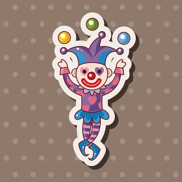 Circus clown thema elementen vector, eps — Stockvector