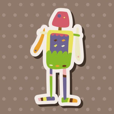 机器人主题元素矢量、 eps