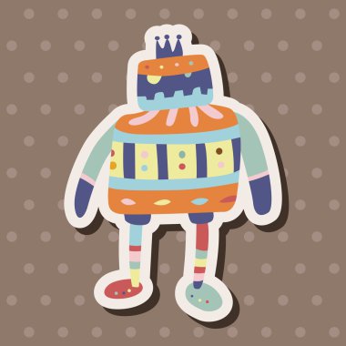 机器人主题元素矢量、 eps