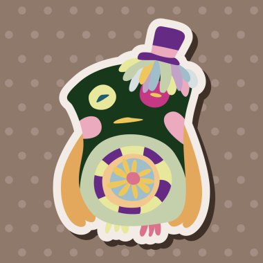 baykuş karikatür Tema öğeleri vektör, eps