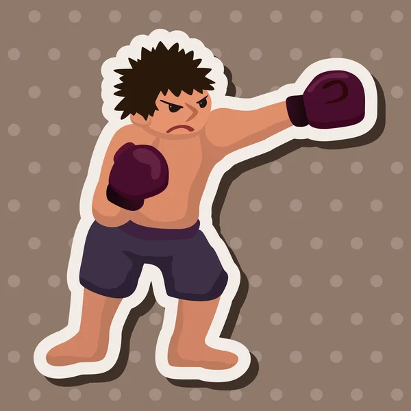 Elementi a tema boxer — Vettoriale Stock