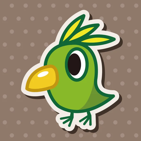 Prvky motivu kresleného ptáka — Stockový vektor