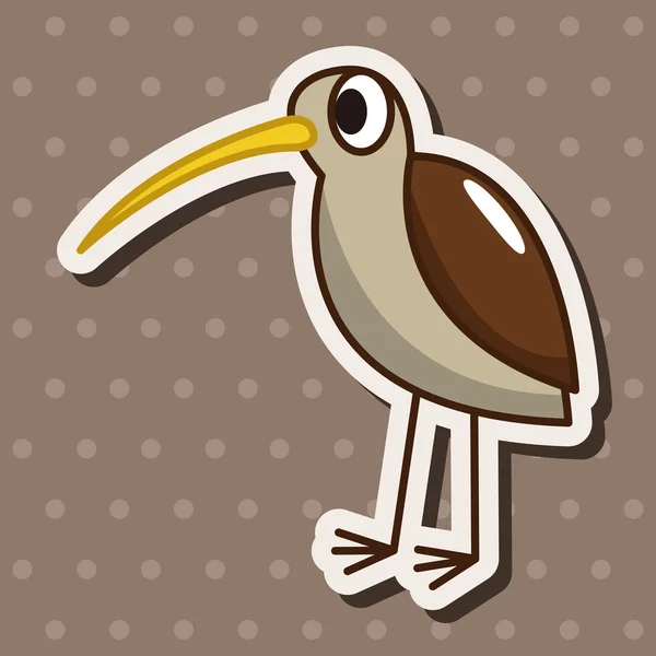 Prvky motivu kresleného ptáka — Stockový vektor