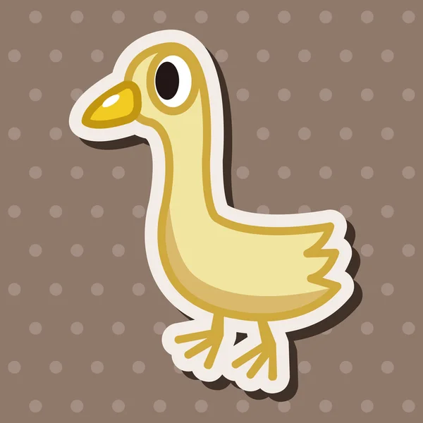 Uccello elementi tema cartone animato — Vettoriale Stock
