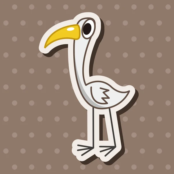 Elementos tema de dibujos animados pájaro — Vector de stock