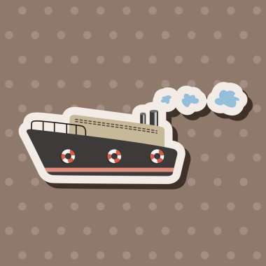 Ulaşım tekne Tema öğeleri vektör, eps