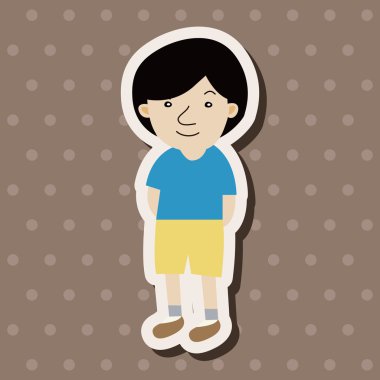 Öğrenci karikatür Tema öğeleri vektör, eps