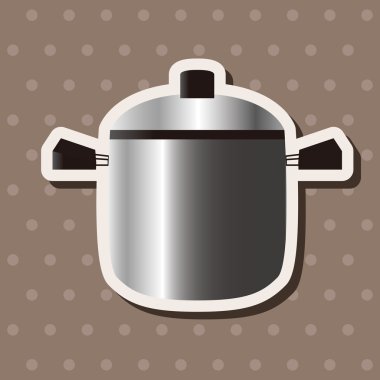 mutfak eşyaları pirinç Ocak Tema öğeleri vektör, eps