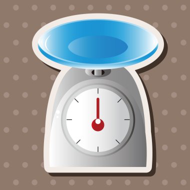 mutfak eşyaları ağırlık ölçek Tema öğeleri vektörü, eps