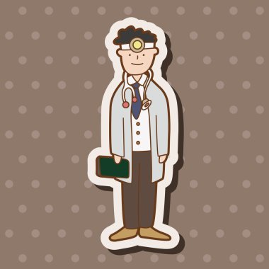 Hastane Tema doktor öğeleri vektör, eps