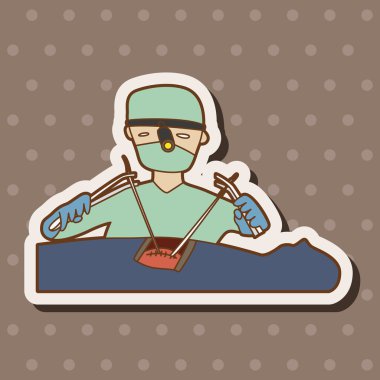 Hastane Tema doktor öğeleri vektör, eps