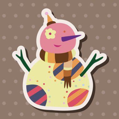 kardan adam karikatür öğeleri vektör, eps