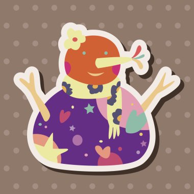 kardan adam karikatür öğeleri vektör, eps