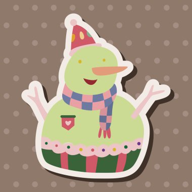 kardan adam karikatür öğeleri vektör, eps