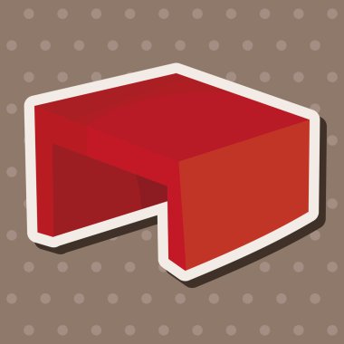 mobilya Tema tablo Resepsiyon elemanları vektör, eps