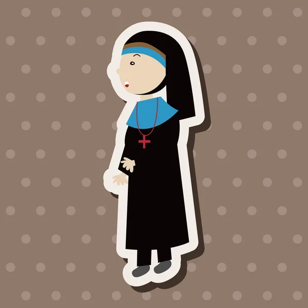 牧师和修女主题元素矢量 eps — 图库矢量图片