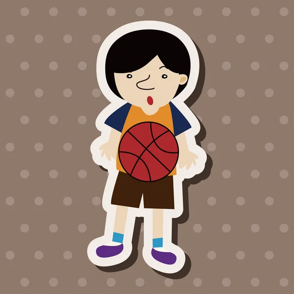 Basketball player elements vector,eps — Stock Vector