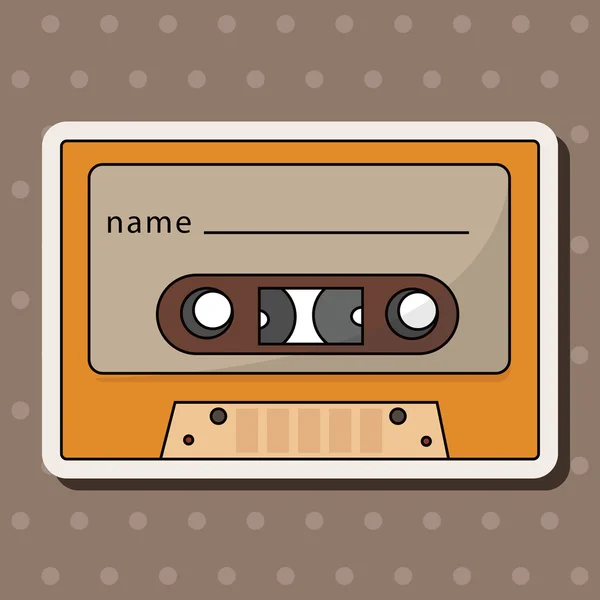 Audiotape theme elements vector,eps — Stock Vector