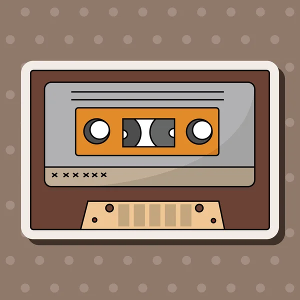 Audiotape theme elements vector,eps — Stock Vector