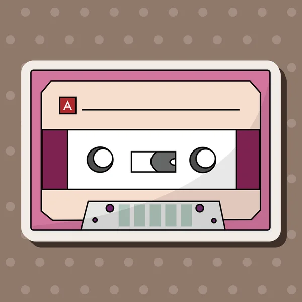 Audiotape theme elements vector,eps — Stock Vector