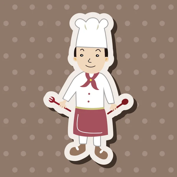 Chef tema elementos vector, eps — Vector de stock